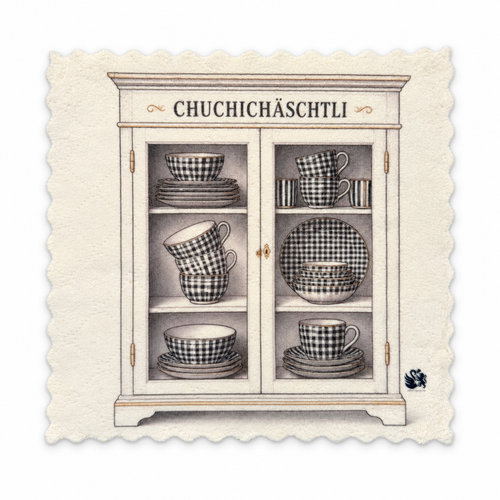 Emily's Putztuch – Chuchichäschtli – Black & White