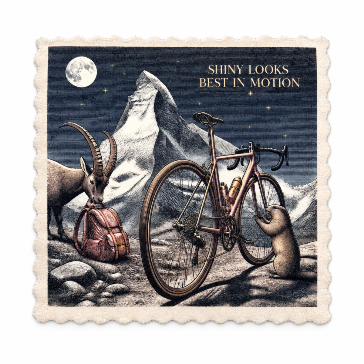 Emily's Putztuch – Shiny Looks Best in Motion – Cycling