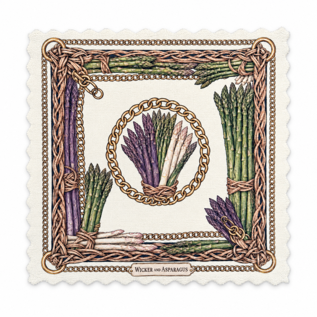 Emily's Putztuch – Wicker and Asparagus